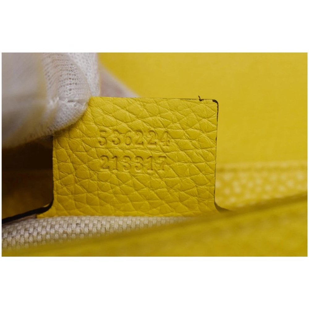Gucci Soho Chain Flap Yellow Leather Shoulder Bag - Picture 12 of 12